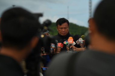 Buriram-Thailand-6 Jun 2019: Sirasak yodyadthai head coach of Thailand in action during training before match again India at camp buriram united, thailand