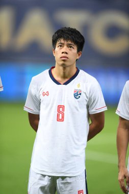 Bangkok-thailand-10oct2019:Eakanit panya player of thailand in action during friendly match against congo at leo stadium,thailand