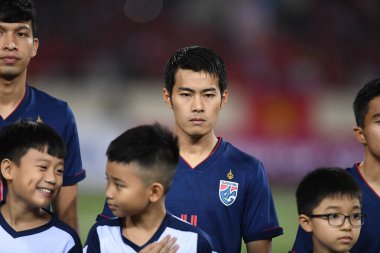 Hanoi-Vietnam-19Nov2019:Sarach yooyen Player of thailand during fifa world cup qatar 2022 against Vietnam at My dinh stadium,Vietnam