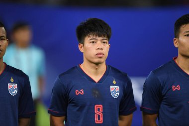 Bangkok-thailand-15 oct 2019: Eakanit panya player of Thailand in action during fifa world cup qatar 2022 against UAE at thammasart stadium, Thailand