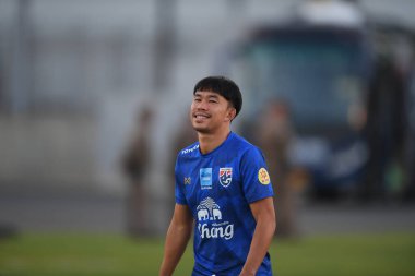Buriram-Thailand-3Jun2019:Sumanya purisai player of thailand in action during training before tournament king cup 2019 at buriram academ