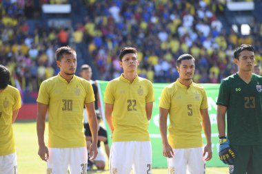 Buriram-Thailand-8 Jun 2019: Supachai jaidet Player of thailand in action during kings cup match between thailand against india at chang arena, buriram, thailand