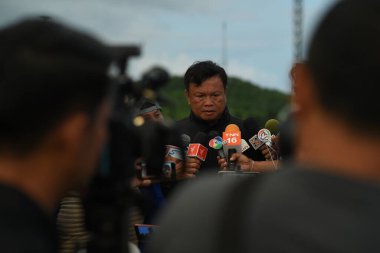 Buriram-Thailand-6 Jun 2019: Sirasak yodyadthai head coach of Thailand in action during training before match again India at camp buriram united, thailand