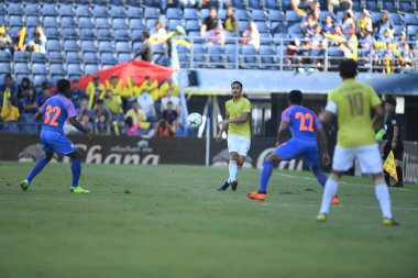 Buriram-Thailand-8 Jun 2019:Adisorn promrak Player of thailand in action during kings cup match between thailand against india at chang arena, buriram, thailand