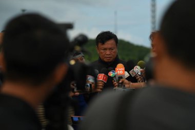Buriram-Thailand-6 Jun 2019: Sirasak yodyadthai head coach of Thailand in action during training before match again India at camp buriram united, thailand