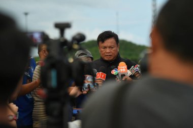 Buriram-Thailand-6 Jun 2019: Sirasak yodyadthai head coach of Thailand in action during training before match again India at camp buriram united, thailand