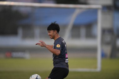 Buriram-Thailand-6 Jun 2019: Sumanya purisai Player of Thailand in action during training before match again India at camp buriram united, thailand