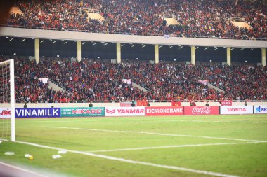 Hanoi-Vietnam-19Nov2019:Unidentified fan of Vietnam during fifa world cup qatar 2022 against Vietnam at My dinh stadium,Vietnam
