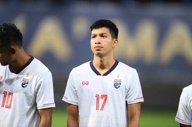 Bangkok-thailand-10oct2019:Tanaboon kesarat player of thailand in action during friendly match against congo at leo stadium,thailand