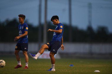 Buriram-Thailand-3Jun2019:Sumanya purisai player of thailand in action during training before tournament king cup 2019 at buriram academ