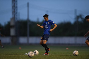 Buriram-Thailand-3Jun2019:Supachai jaided player of thailand in action during training before tournament king cup 2019 at buriram academ