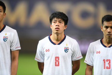 Bangkok-thailand-10oct2019:Eakanit panya player of thailand in action during friendly match against congo at leo stadium,thailand