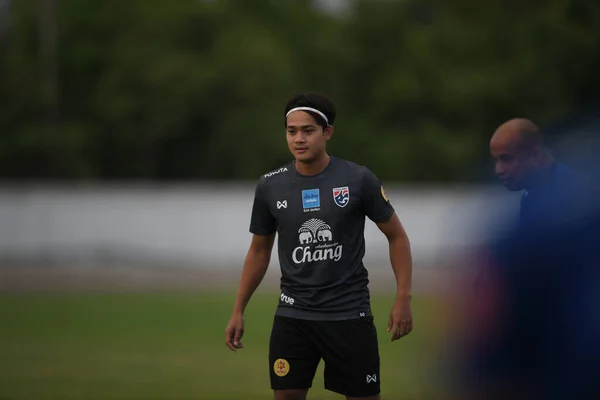 Buriram Thailand Jun 2019 Peerapat Notechaiya Player Thailand Action Training — Foto Stock