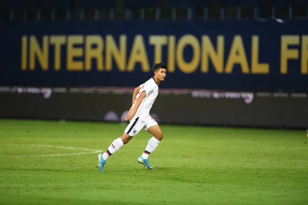 Bangkok Thailand Oct 2019 Supanut Mueanta Player Thailand Action Friendly — Stockfoto