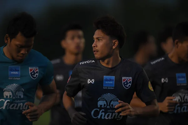 Buriram Thailand Jun 2019 Player Thailand Action Training Match Again — Fotografia de Stock