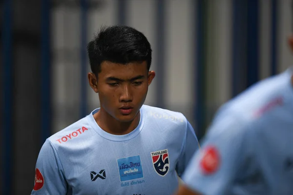 Bangkok Thailand Oct 2019 Supanut Mueanta Player Thailand Action Friendly — Stok Foto