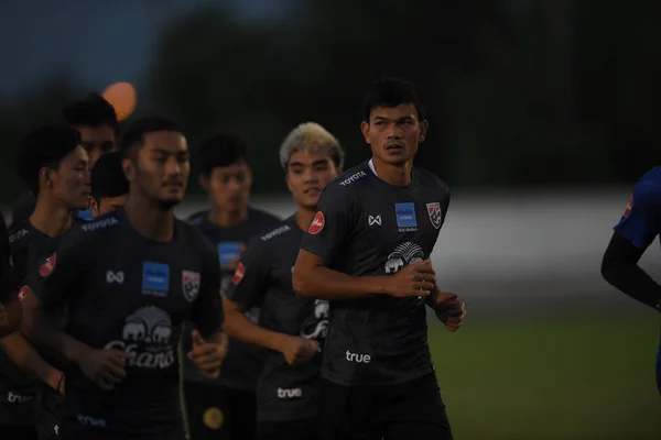 Buriram Thailand Jun 2019 Player Thailand Action Training Match Again — Fotografia de Stock