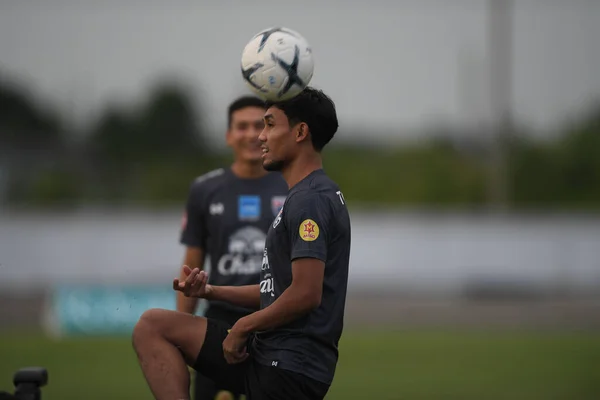 Buriram Thailand Jun 2019 Teerasil Dangda Player Thailand Action Training — Foto Stock