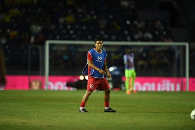 Buriram, Tayland - 8 Haziran 2019: Ha Duc Chinh # 18 Vietnam Futbolcusu Chang Arena, Buriram, Tayland 'da Curacao ile oynanan final maçında