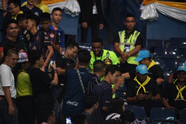 Buriram, Tayland - 8 Haziran 2019: Rhu-Endly Aurelio Jean-Carlo Martina # 2 Curacao oyuncusu Kings Cup final maçı sırasında Chang Arena, Buriram, Tayland