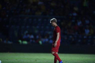 Buriram, Tayland - 8 Haziran. 2019: Nguyn Cng Phng # 10 Vietnam Oyuncusu Kings Cup final maçı sırasında Chang Arena, Buriram, Tayland 'da Curacao' ya karşı