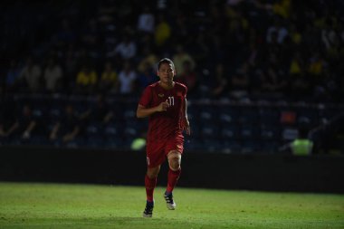 Buriram, Tayland - 8 Haziran 2019: Nguyn Anh Duc # 11 Vietnam Oyuncusu Kings Cup final maçı sırasında Chang Arena, Buriram, Tayland