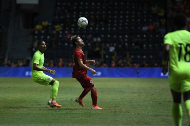 Buriram, Tayland - 8 Haziran 2019: Nguyen Van Toan # 9 Vietnam Oyuncusu Kings Cup final maçı sırasında Chang Arena, Buriram, Tayland
