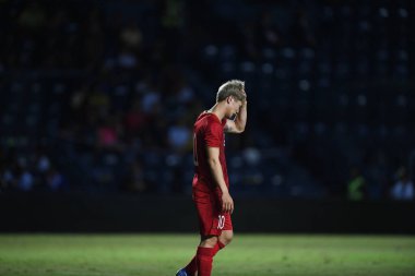 Buriram, Tayland - 8 Haziran. 2019: Nguyn Cng Phng # 10 Vietnam Oyuncusu Kings Cup final maçı sırasında Chang Arena, Buriram, Tayland 'da Curacao' ya karşı