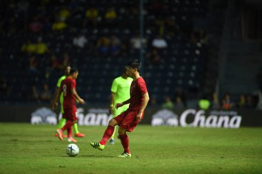 Buriram, Tayland - 8 Haziran 2019 Kings Cup final maçı sırasında Chang Arena, Buriram, Tayland 'da Curacao' ya karşı Vietnam 'ın 2.
