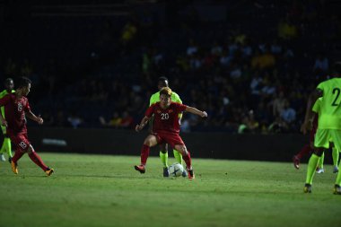 Buriram, Tayland - 8 Haziran 2019: Tran Minh Vuong # 20 Vietnam Oyuncusu Kings Cup final maçı sırasında Chang Arena, Buriram, Tayland