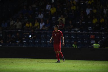 Buriram, Tayland - 8 Haziran 2019: Nguyn Anh Duc # 11 Vietnam Oyuncusu Kings Cup final maçı sırasında Chang Arena, Buriram, Tayland