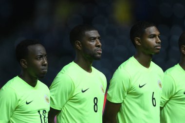 Buriram, Tayland - 8 Haziran 2019: Rolieny Nonato Luis Bonevacia # 8 Curacao oyuncusu Chang Arena, Buriram, Tayland 'da oynanan Kings Cup final karşılaşmasında