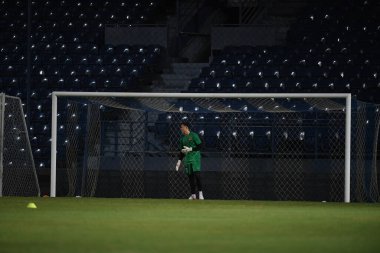 Buriram, Tayland - 3 Haziran 2019: Dang Van Lam # 23 Vietnam oyuncusu turnuvanın King Cup 2019 'u öncesinde Chang Arena, Buriram, Tayland