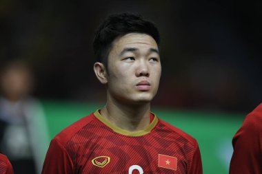 Buriram, Tayland - 8 Haziran 2019: Lng Xun Trng # 6 Vietnam oyuncusu Kings Cup final maçı sırasında Chang Arena, Buriram, Tayland