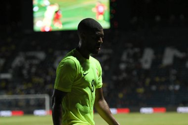 Buriram, Tayland - 8 Haziran 2019: Rolieny Nonato Luis Bonevacia # 8 Curacao oyuncusu Chang Arena, Buriram, Tayland 'da oynanan Kings Cup final karşılaşmasında