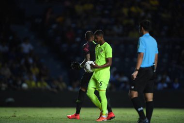 Buriram, Tayland - 8 Haziran 2019: Michael Madionis Mateo # 6 Curacao oyuncusu Kings Cup final maçı sırasında Chang Arena, Buriram, Tayland