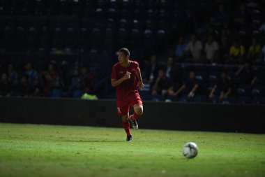 Buriram, Tayland - 8 Haziran 2019: Nguyn Anh Duc # 11 Vietnam Oyuncusu Kings Cup final maçı sırasında Chang Arena, Buriram, Tayland