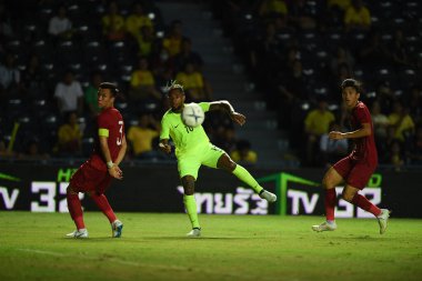 Buriram, Tayland - 8 Haziran. 2019: Nguyn Cng Phng # 10 Vietnam Oyuncusu Kings Cup final maçı sırasında Chang Arena, Buriram, Tayland 'da Curacao' ya karşı