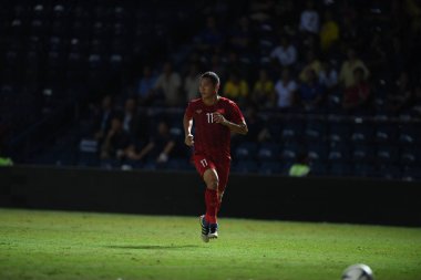 Buriram, Tayland - 8 Haziran 2019: Nguyn Anh Duc # 11 Vietnam Oyuncusu Kings Cup final maçı sırasında Chang Arena, Buriram, Tayland