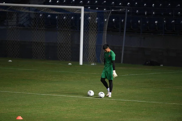 Buriram Thajsko Června 2019 Neznámý Hráč Vietnamu Akci Během Tréninku — Stock fotografie