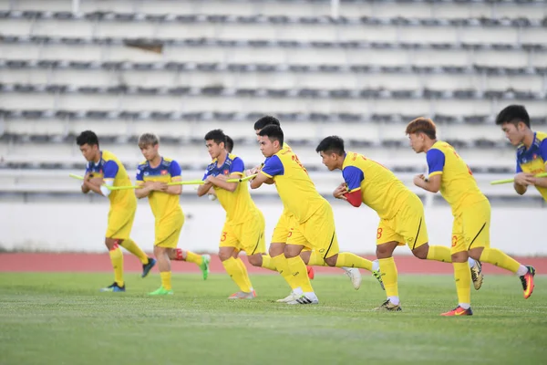 Buriram Thailand Juni 2019 Pemain Vietnam Beraksi Selama Pelatihan Sebelum — Stok Foto