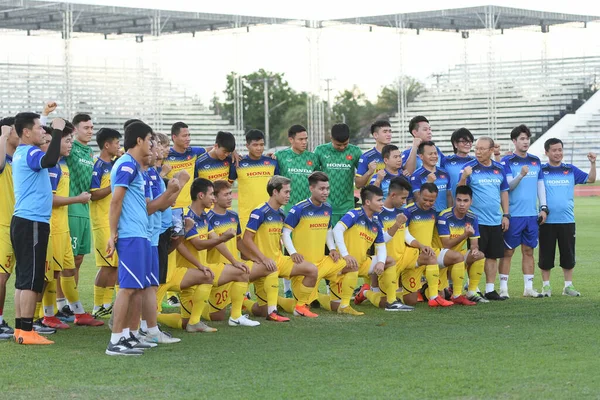 Buriram Tailândia Junho 2019 Jogadores Vietnã Ação Durante Treinamento Antes — Fotografia de Stock
