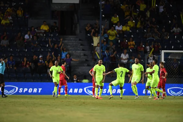 Buriram, Tayland - 8 Haziran 2019: Jurich Christopher Alexander Carolina # 5 Curacao oyuncusu Kings Cup final maçı sırasında Chang Arena, Buriram, Tayland