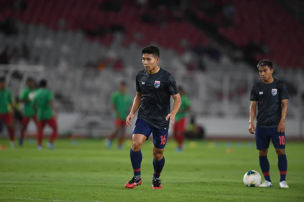 Jakarta Indonesia September 2019 Player Thailand Action World Cup Qualifier — Stock Photo, Image