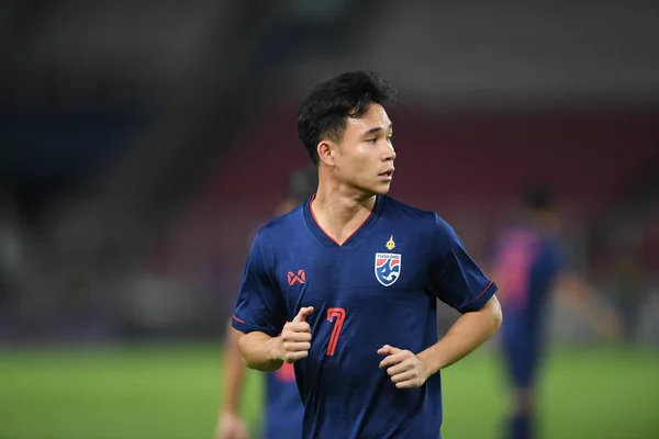 인도네시아 자카르타 2019 Supachok Sarachart Player Thailand World Cup Qualifier — 스톡 사진