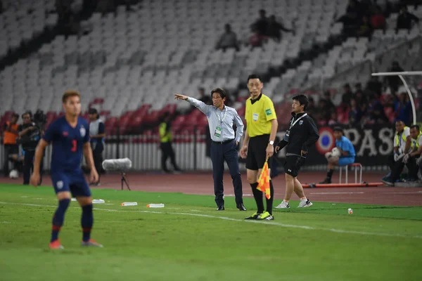 Jakarta Indonesia Sep 2019 Akira Nishino Head Coach Thailand Action — Stock Photo, Image