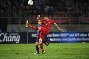 Pathumthani Thailand 5 Eylül 2019: Thammasat Stadyumu 'nda Vietnam' a karşı 2022 Dünya Kupası elemeleri sırasında Vietnam 'ın 2. 