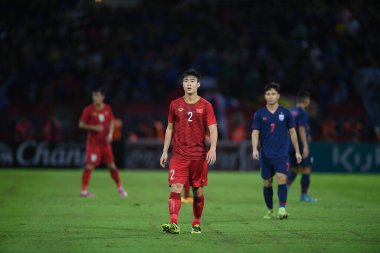 Pathumthani Thailand 5 Eylül 2019: Thammasat Stadyumu 'nda Vietnam' a karşı 2022 Dünya Kupası elemeleri sırasında Vietnam 'ın 2. 