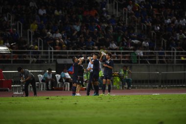 Pathumthani Tayland 5 Eylül 2019: 2022 Dünya Kupası elemeleri sırasında Thammasat Stadyumu 'nda Vietnam' a karşı oynayanlar 