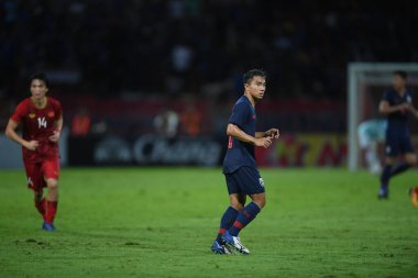 Pathumthani Tayland 5 Eylül 2019: 2022 Dünya Kupası elemeleri sırasında Thammasat Stadyumu 'nda Vietnam' a karşı oynayanlar 